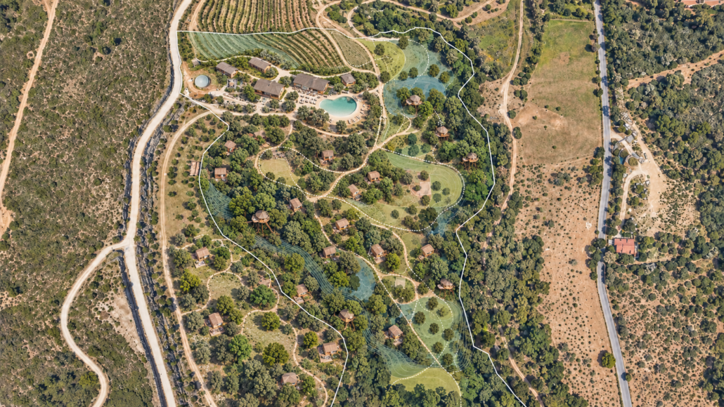 Hotel de naturaleza en una finca de 80 ha