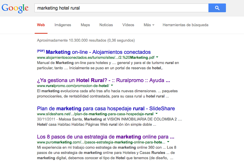 Marketing on-line para el Turismo Rural